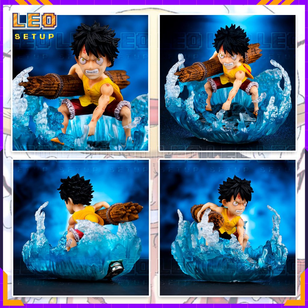 Mô Hình Luffy Đại Náo - One Piece siêu nét - Figure anime Đảo Hải Tặc cao 8cm trang trí góc làm việc bộ sưu tập cực chất