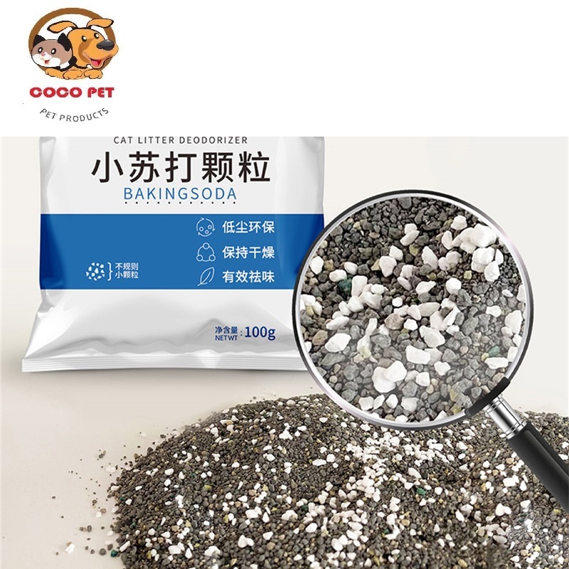 Hạt Khử Mùi Cát Vệ Sinh Mèo Baking Soda 100g Cho Chó Mèo, Khử Mùi Hôi Và Hút Ẩm Đồ Dùng Cho Thú Cưng