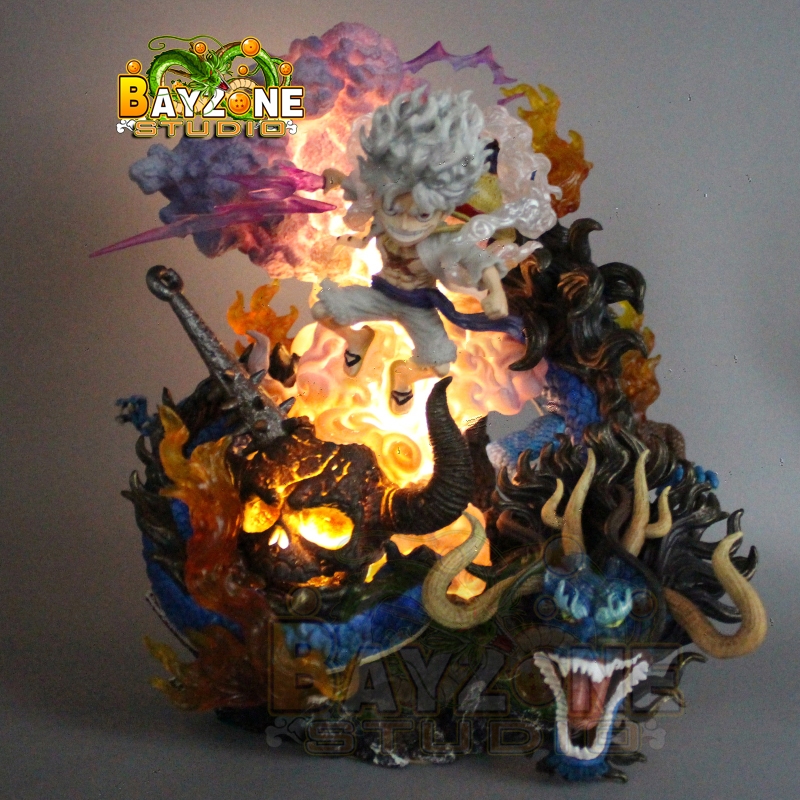 Mô hình Luffy gear 5 vs Kaido Rồng lộn cực chất