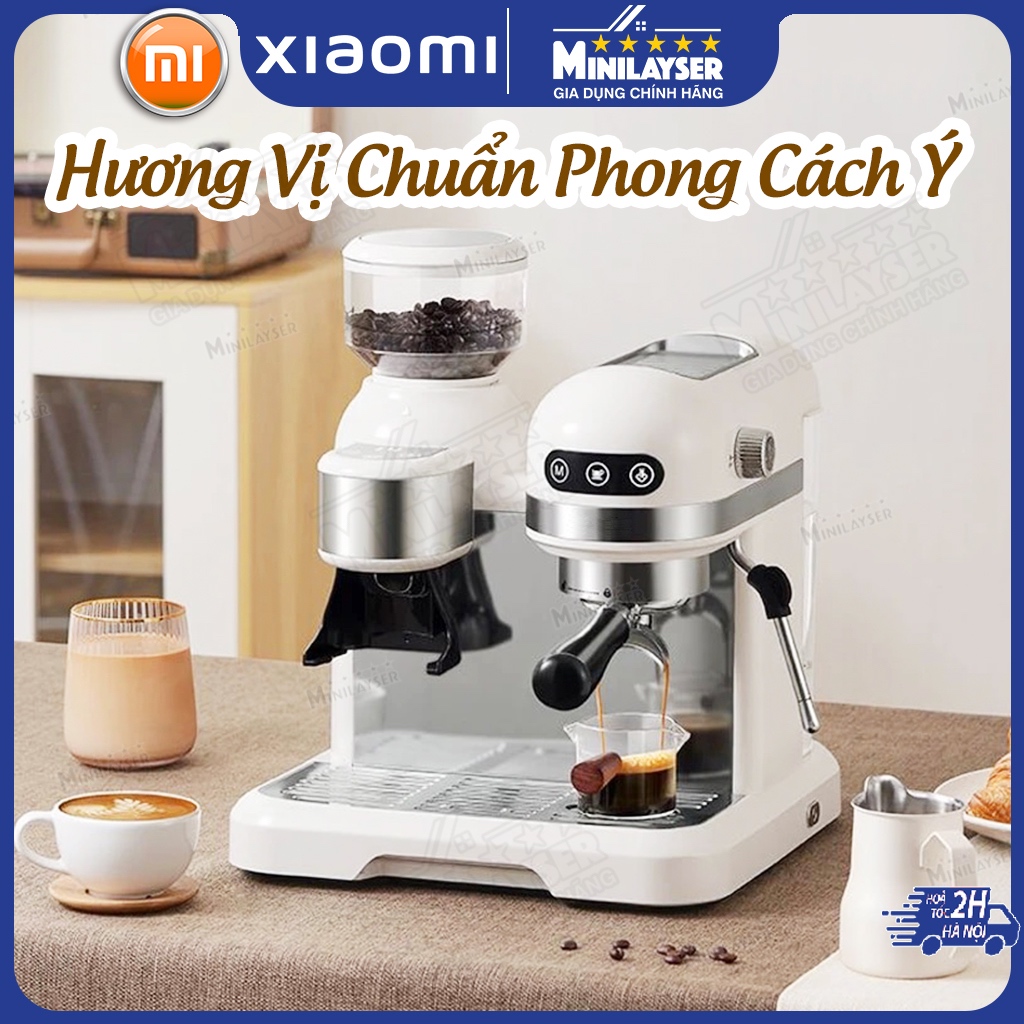 Máy pha cafe xay cà phê tự động XIAOMI Mi Lux F186 1550W 1.4L, làm coffee tại nhà chuẩn hương vị ý đậm đà cao cấp