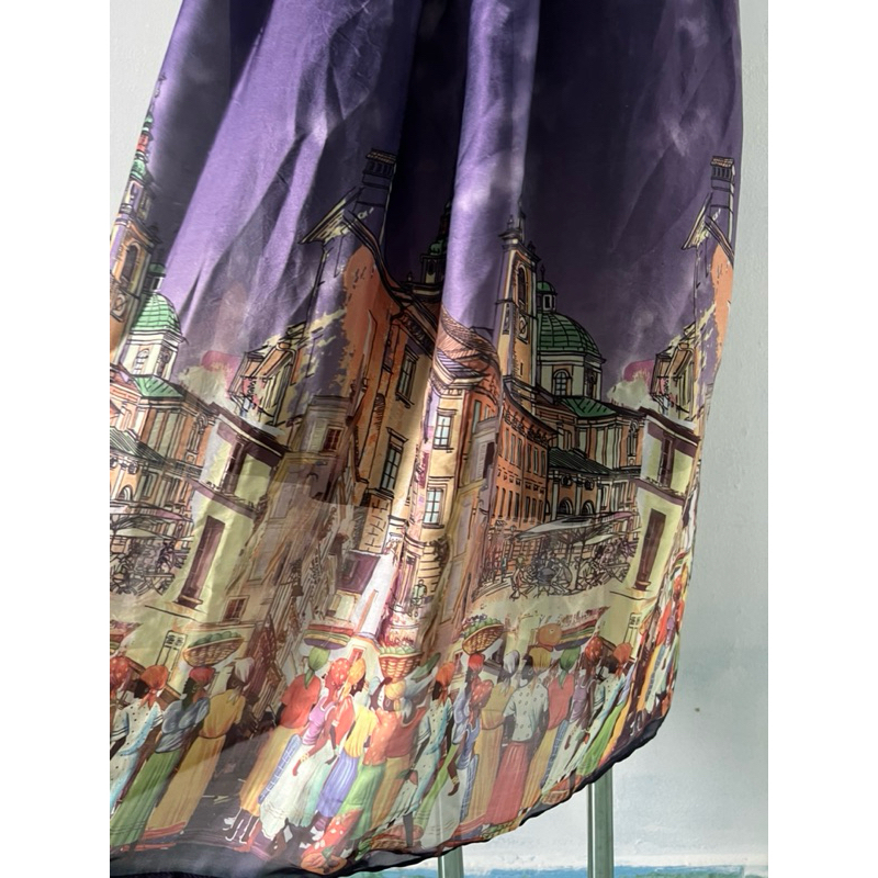 H2420 chân váy xoè dài si