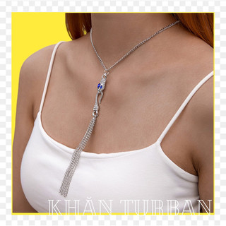 Vòng cổ con rắn 3 mắt xanh dương - khanturban.vn