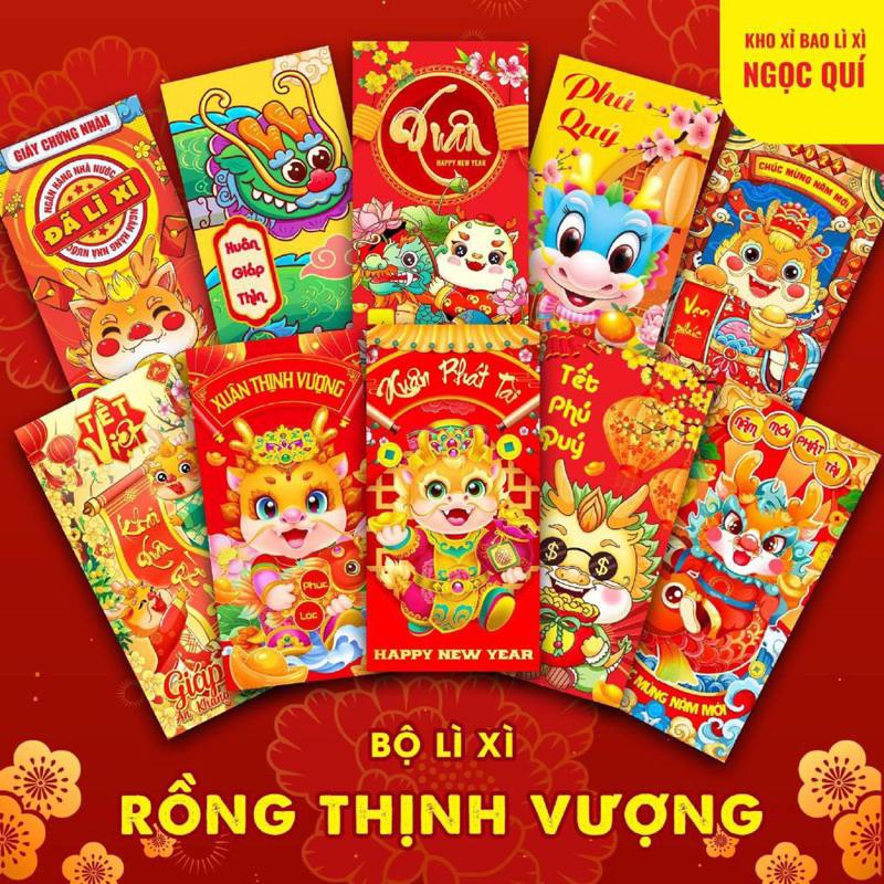 Set 10 Bao Lì Xì Tết 2024 Hot Trend