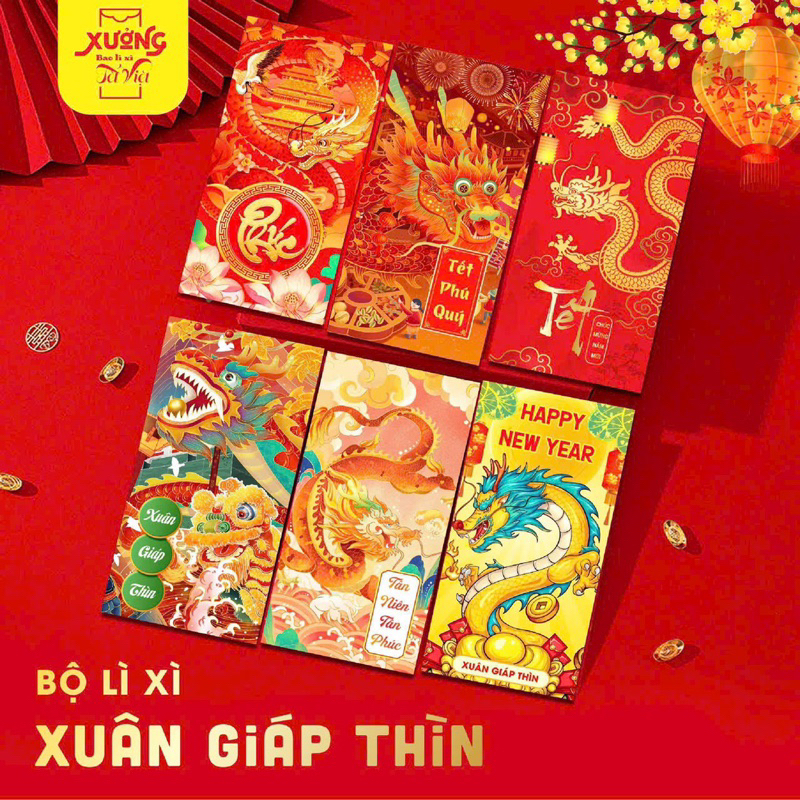 Set 10 Bao Lì Xì Tết 2024 Hot Trend