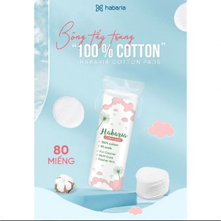 Thanh Lý Bông Tẩy Trang Habaria Cotton Pads 80 Miếng