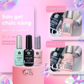 Base gel top gel cứng móng hoa hồng 15ml - 20ml