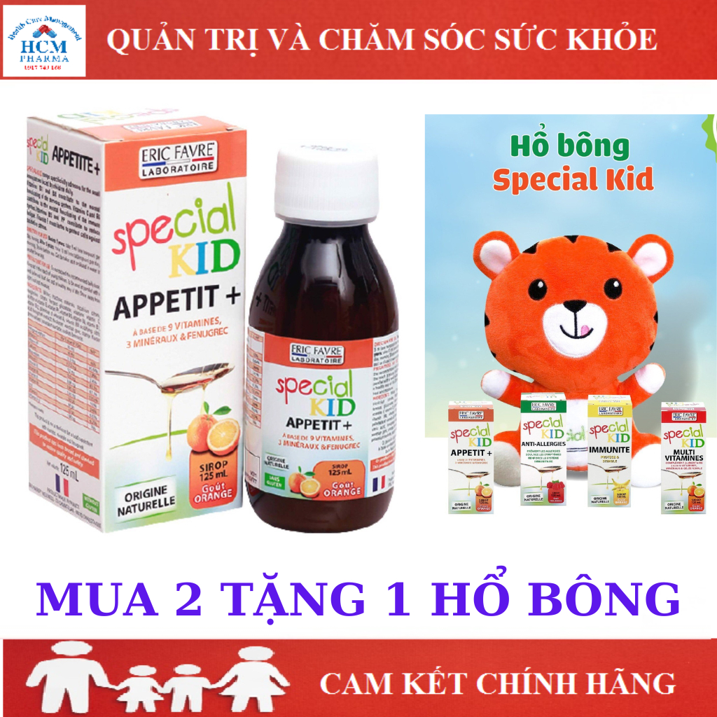 Siro ăn ngon, tăng sức đề kháng, tăng chiều cao cho bé Special Kid Appetit+ 125ml vị cam nhập khẩu Pháp HCM PHARMA SPC02