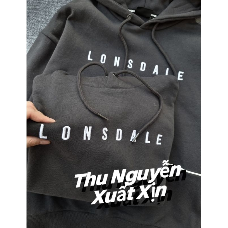 Áo nỉ hoodie thêu chữ basic mà ghi đá