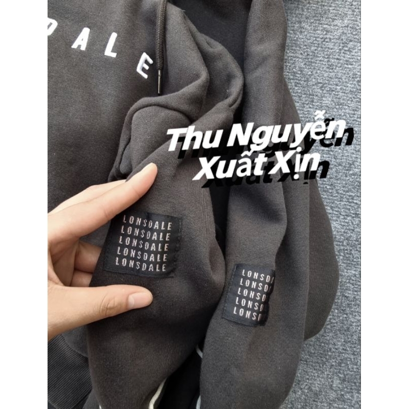 Áo nỉ hoodie thêu chữ basic mà ghi đá