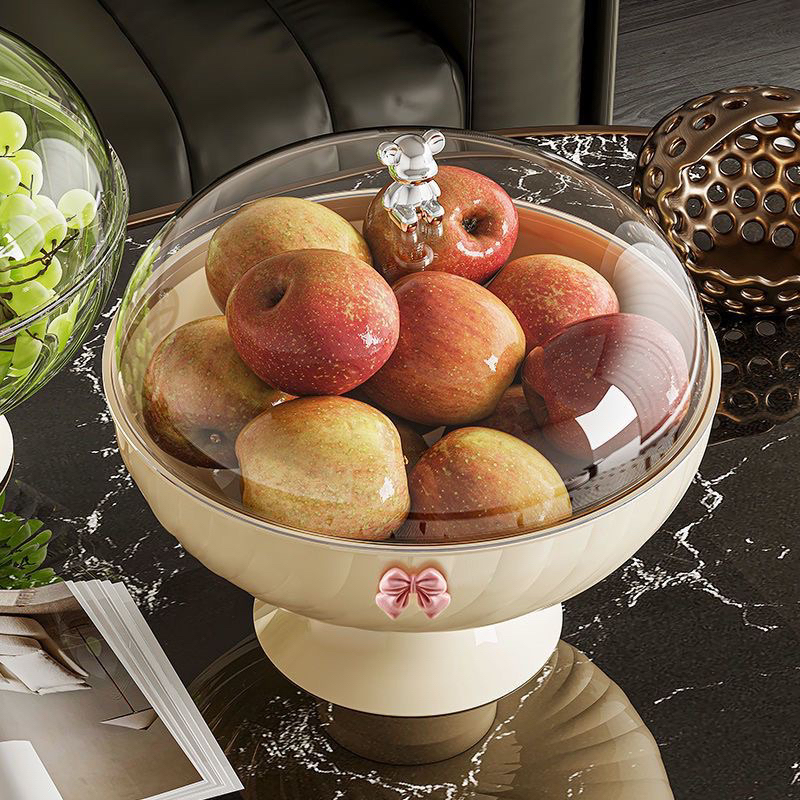 Khay đựng hoa quả trái cây đĩa đựng hoa quả bánh kẹo nhựa có đáy thoát nước cao cấp