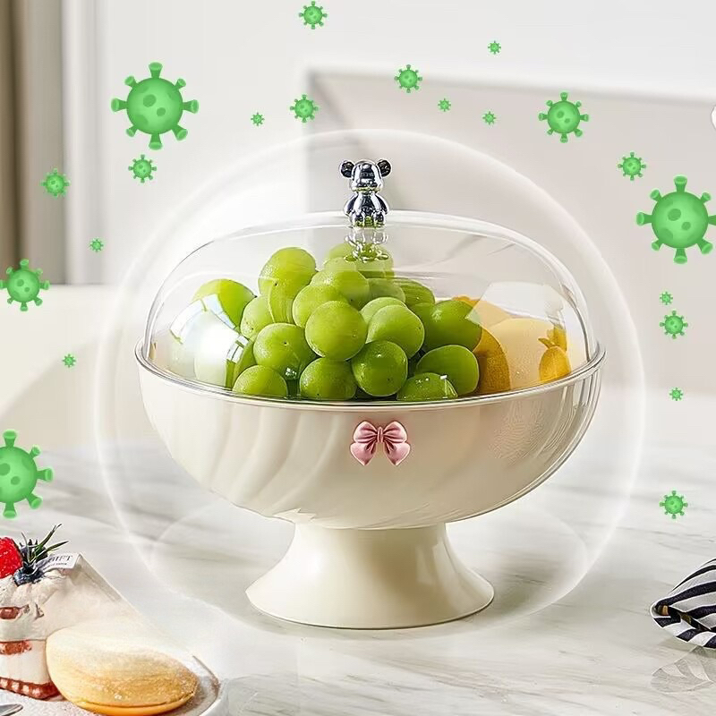 Khay đựng hoa quả trái cây đĩa đựng hoa quả bánh kẹo nhựa có đáy thoát nước cao cấp