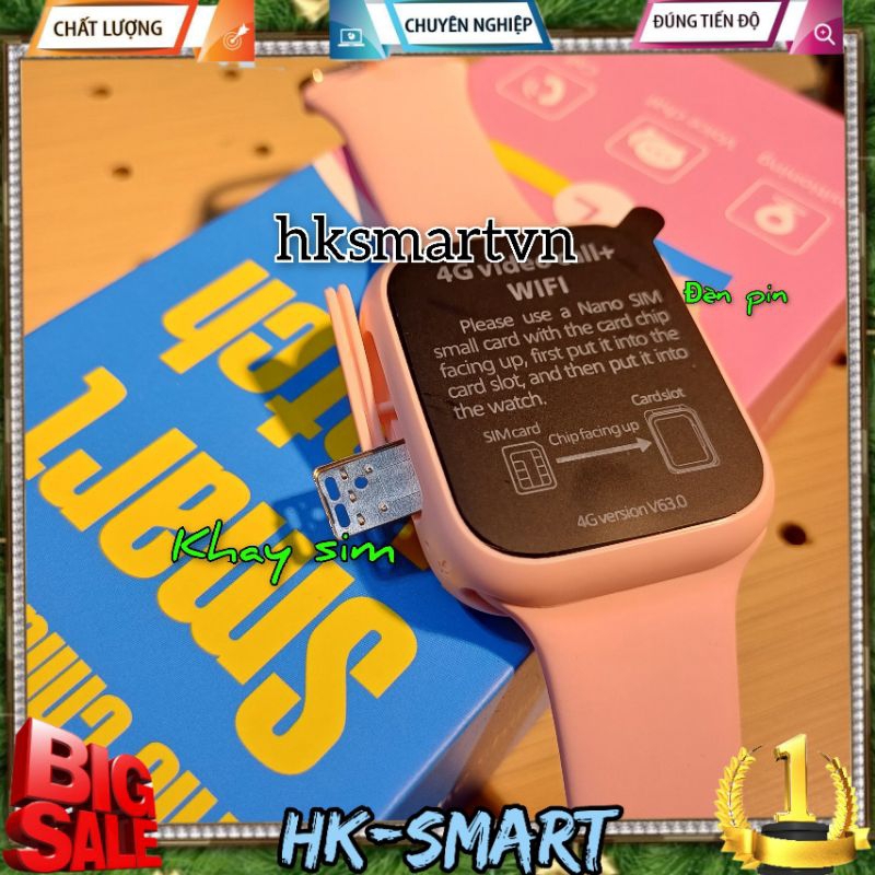 Đồng hồ thông minh HKSMART Y63, Gọi Video 4G, định vị wifi, LBS