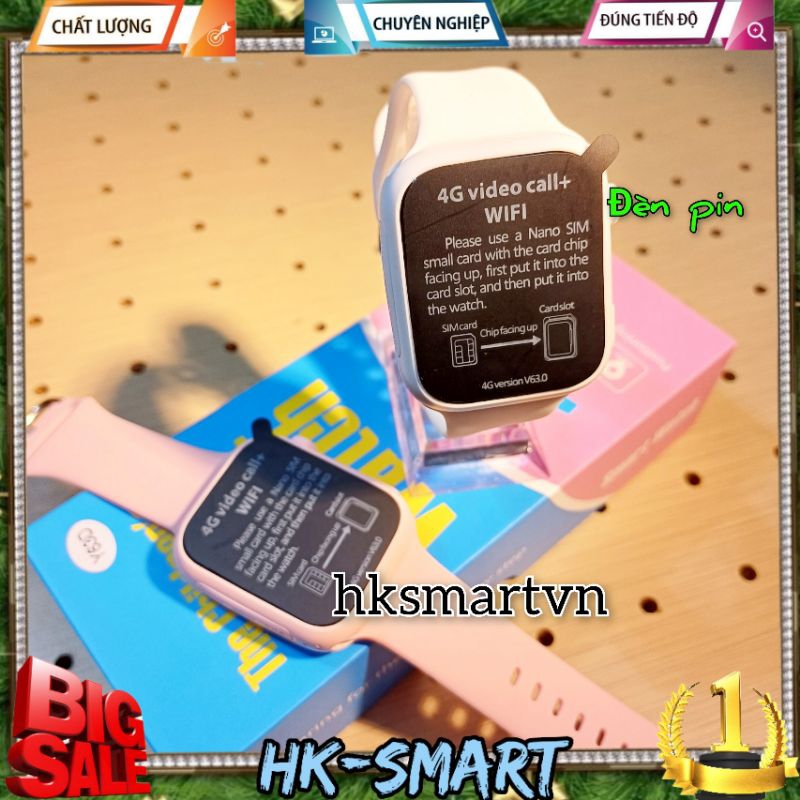 Đồng hồ thông minh HKSMART Y63, Gọi Video 4G, định vị wifi, LBS