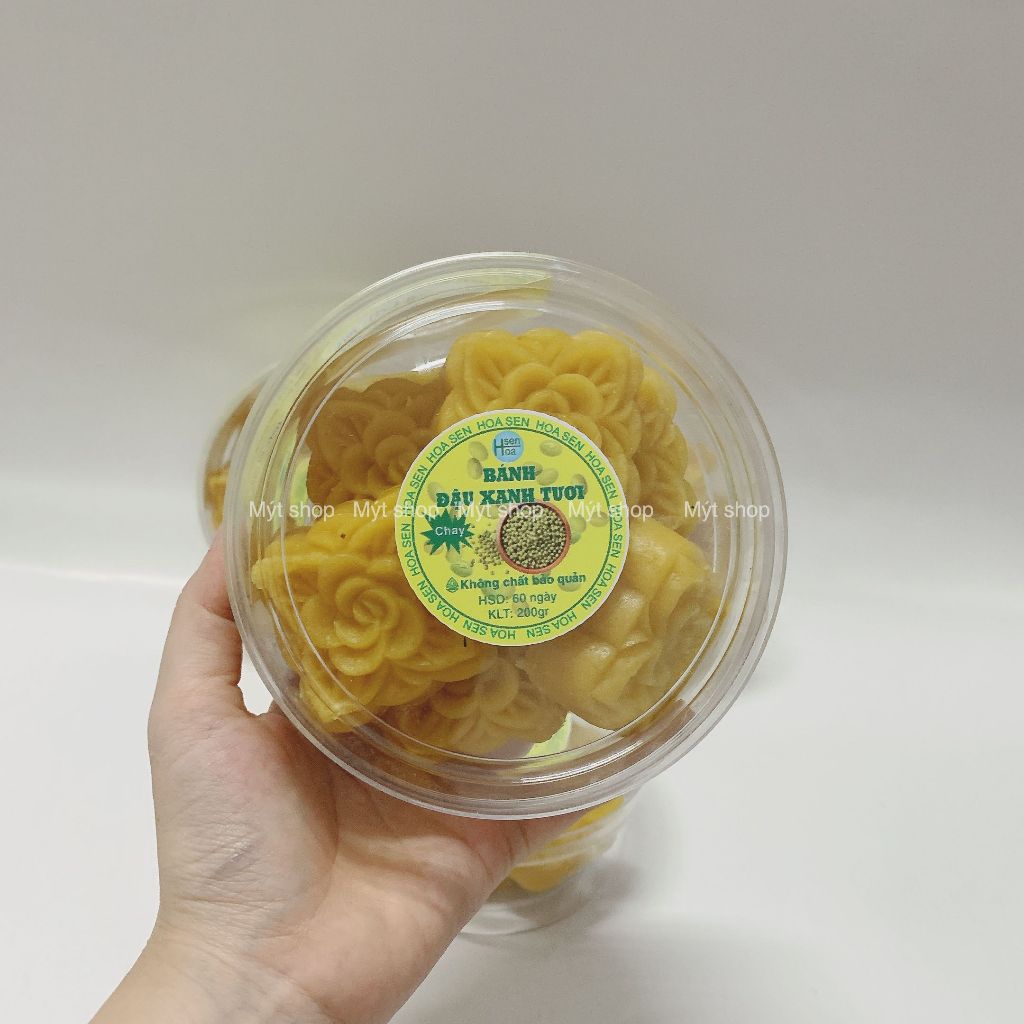 Bánh đậu xanh tươi hộp dẻo mềm bùi ngọt (bánh chay) - không chất bảo quản 240gr