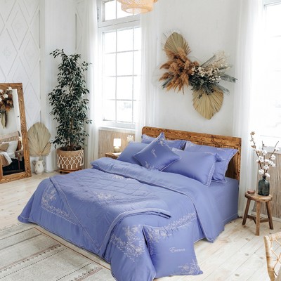 Bộ chăn chăn ga gối cao cấp Khúc Hát Cúc Chi Trắng - ESMS24012