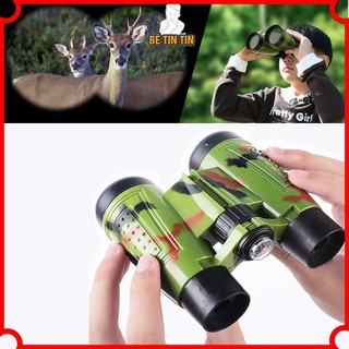 Đồ chơi ống nhòm cho bé - ống nhòm cho bé họa tiết xanh rằn ri quân đội