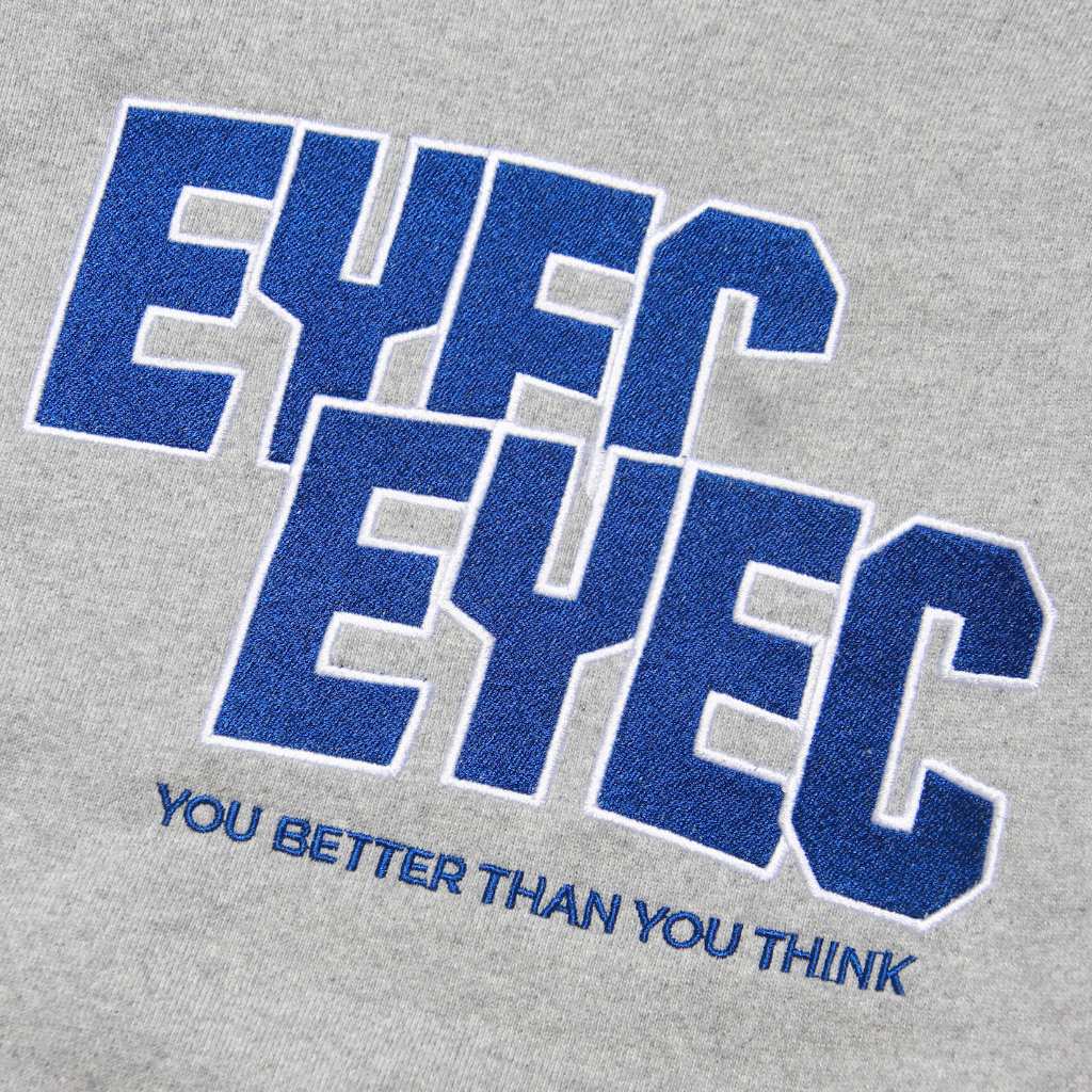 Áo nỉ Hoodie form rộng unisex  EYEC | EYE C x2 LOGO/ Xám