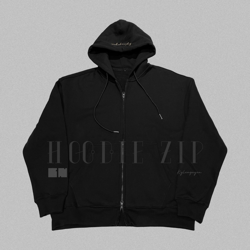 Áo hoddie zip form boxy_chất nỉ cotton siêu dày dặn_Hoddie Zip’s KN