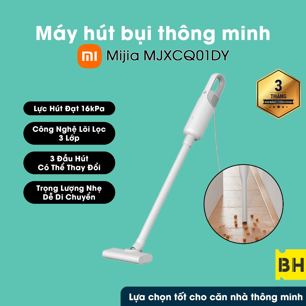 Máy Hút Bụi Thông Minh Có Dây Xiaomi Mijia MJXCQ01DY - 3 Đầu Thay Thế, Lực Hút Mạnh Mẽ 16kPa