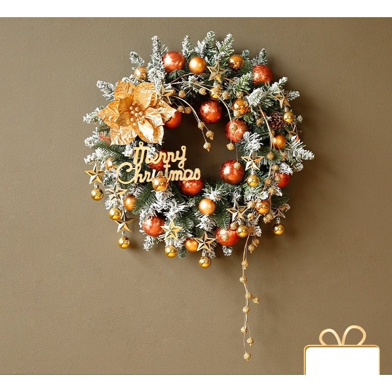 TẶNG ĐÈN - Vòng Hoa Noel, Vòng Nguyệt Quế Trang Trí Giáng Sinh Nhiều mẫu TN002