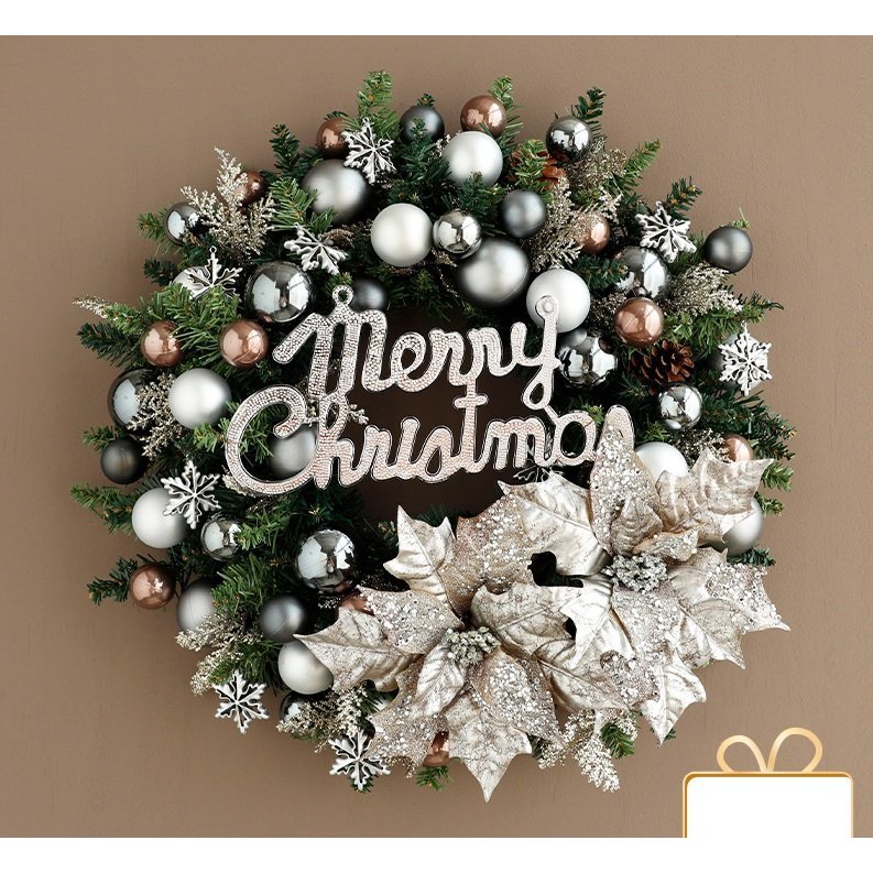 TẶNG ĐÈN - Vòng Hoa Noel, Vòng Nguyệt Quế Trang Trí Giáng Sinh Nhiều mẫu TN002