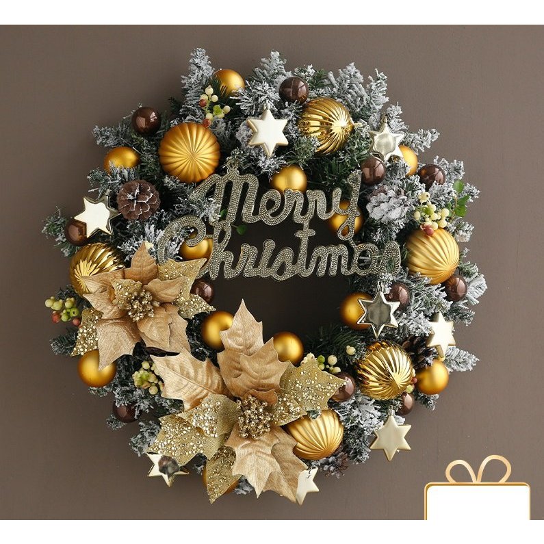 TẶNG ĐÈN - Vòng Hoa Noel, Vòng Nguyệt Quế Trang Trí Giáng Sinh Nhiều mẫu TN002