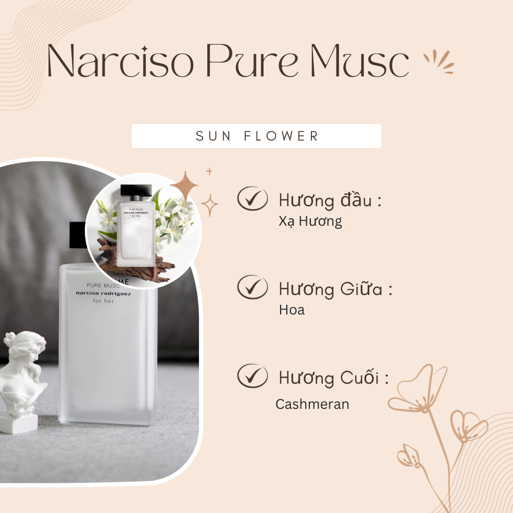 Nước hoa nữ Narciso Rodriguez Pure Musc For Her Thanh Tao Và Mềm Mại