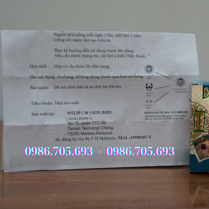 Tuyết Liên Phong Thấp Linh Malaysia 30 Viên – Hỗ trợ cơ – xương khớp – đau nhức