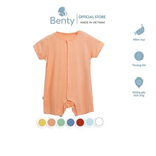 Body cộc tay BENTY chất cotton mềm mịn an toàn cho làn da bé, bodysuit cao cấp bé trai bé gái