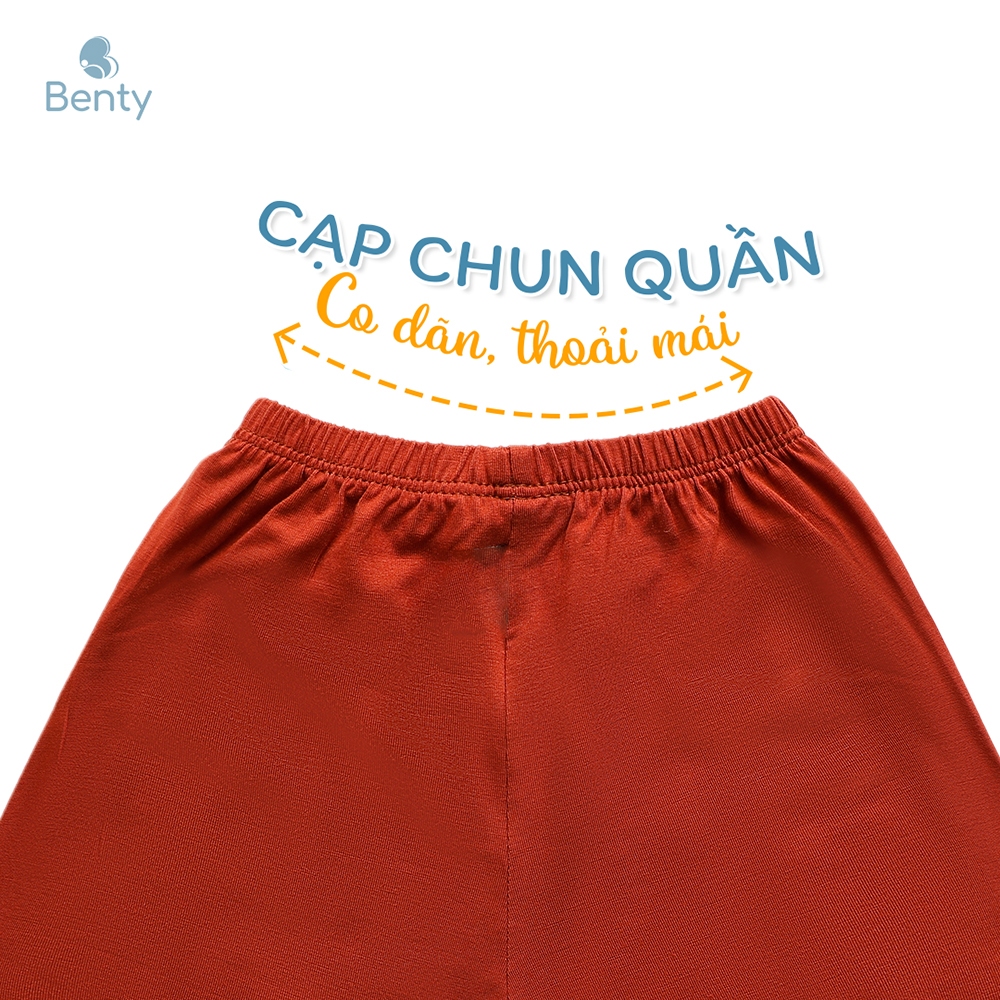 Bộ cộc tay cổ trụ BENTY in hình cá voi  BT041 cotton mềm mịn mát, đồ bộ cho bé trai, bé gái