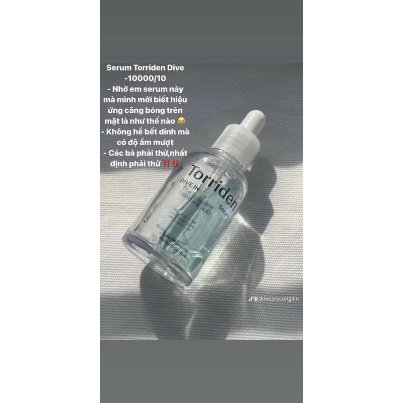 Serum HA Torriden Dive siêu cấp nước và phục hồi da 50ML