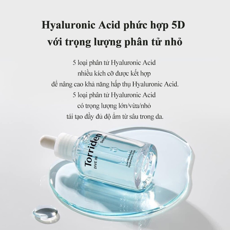 Serum HA Torriden Dive siêu cấp nước và phục hồi da 50ML