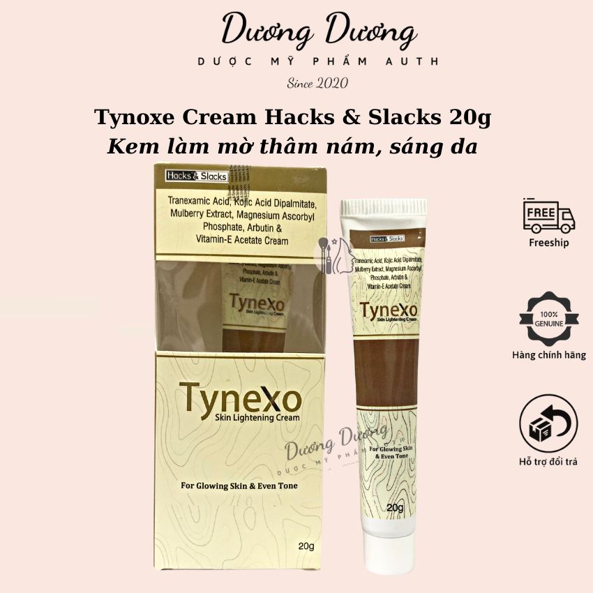 Tynexo Cream Hacks & Slacks 20g - Kem làm mờ thâm nám và sáng da