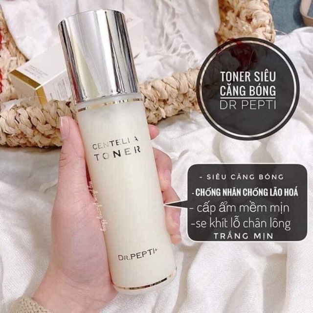 Nước Hoa Hồng Se Khít Lỗ Chân Lông, Phục Hồi Tế Bào Da Dr.Pepti Centella Toner 180ml