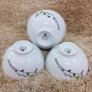 Bát cơm hoa dây chuan kuo gốm sứ CK mã 1084 hàng suất khẩu có in hoa viền bạc set 5 và 10 bát