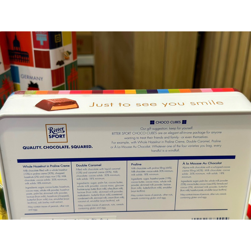 Sô cô la viên hỗn hợp Choco Cubes hiệu Ritter Sport