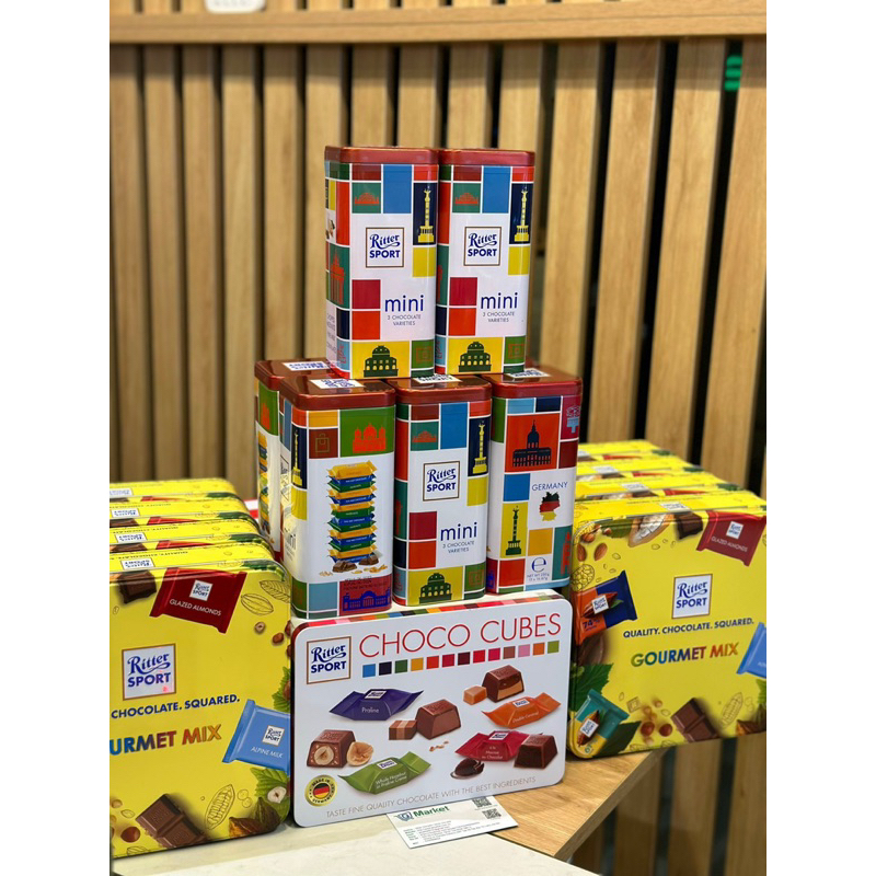 Sô cô la viên hỗn hợp Choco Cubes hiệu Ritter Sport