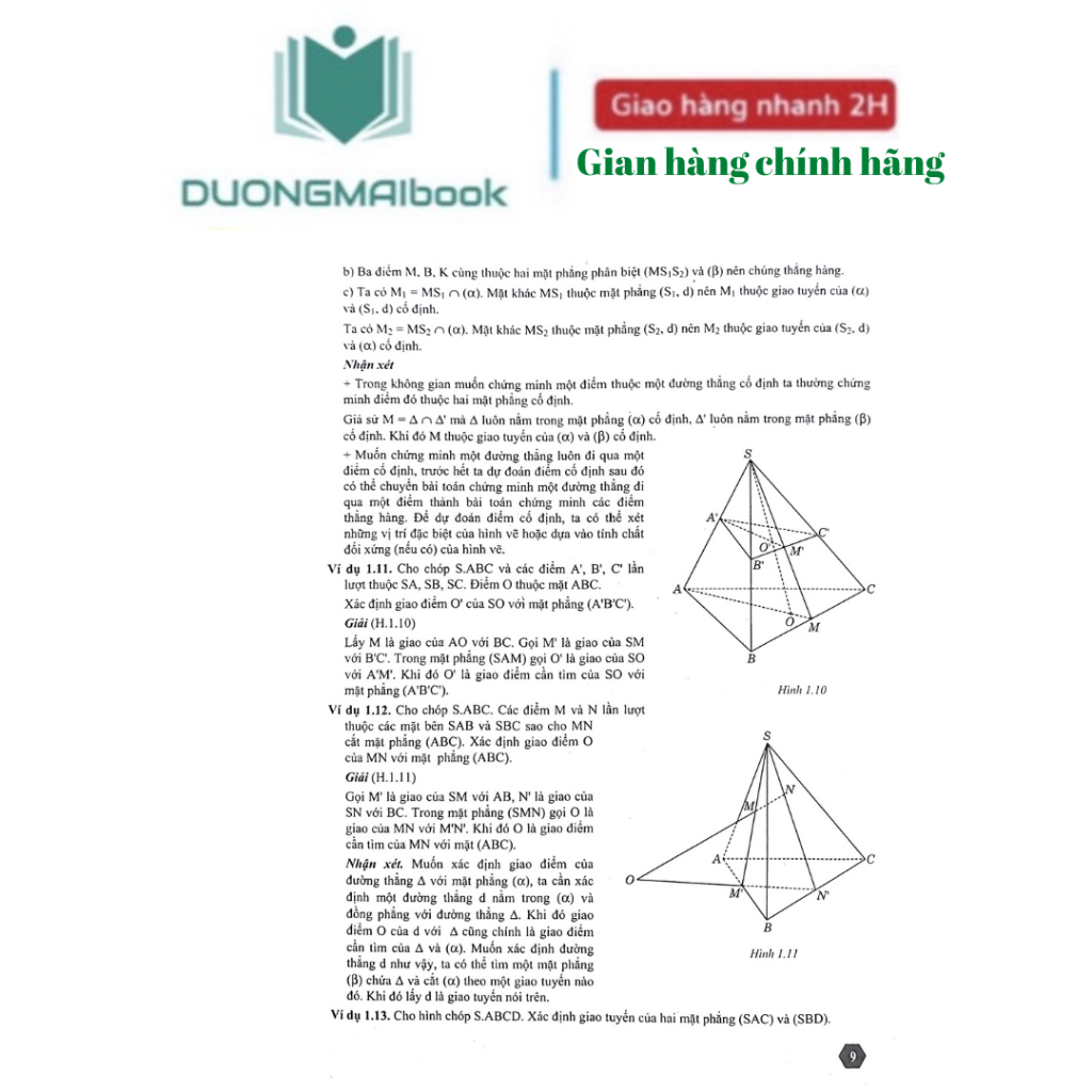 Sách - Bài tập nâng cao và một số chuyên đề Toán 11 - Hình học - Trần Văn Tấn