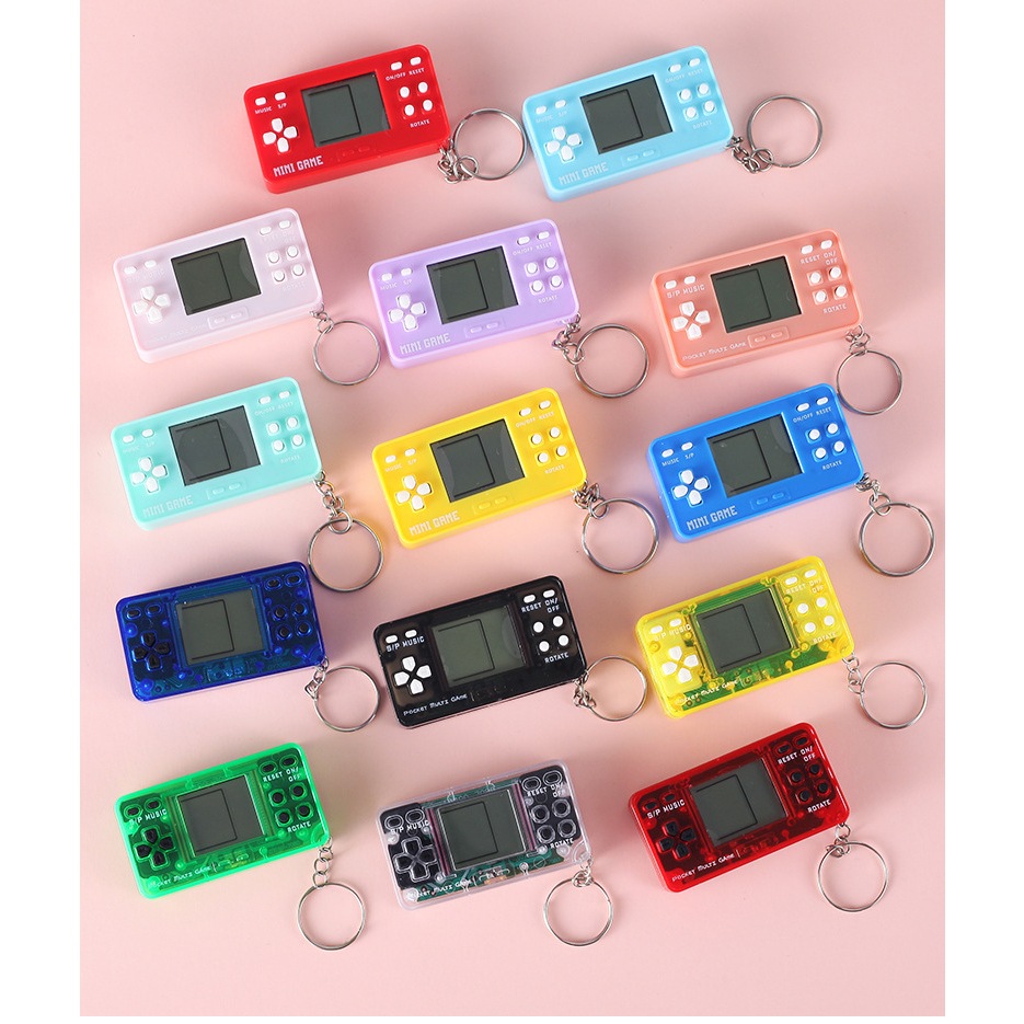 Móc khóa máy chơi game, mốc khóa mini máy chơi game xếp gạch