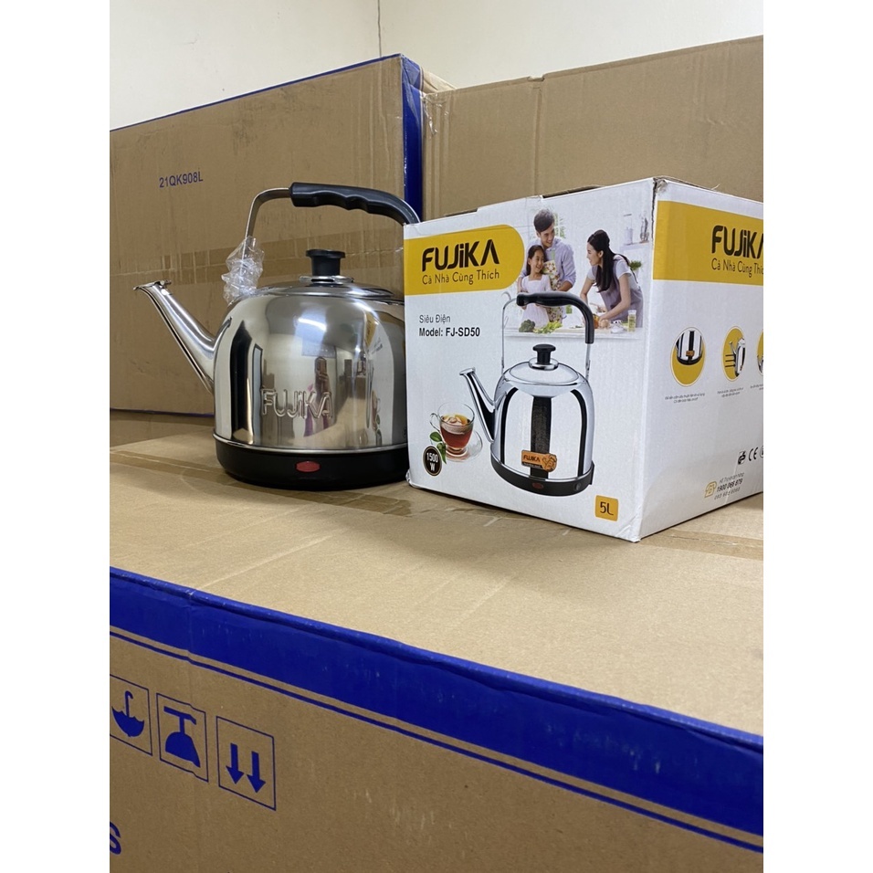 Siêu Điện Siêu Tốc INOX Cao Cấp FUJIKA / NKMEDIA- 5L - Hàng Chuẩn - BH 12 Tháng