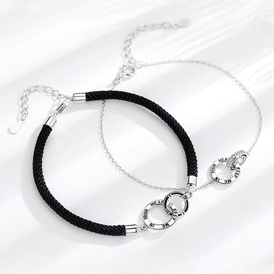 Vòng tay đôi MẬT KHẨU TÌNH YÊU kiểu mới hiện đại cho couple