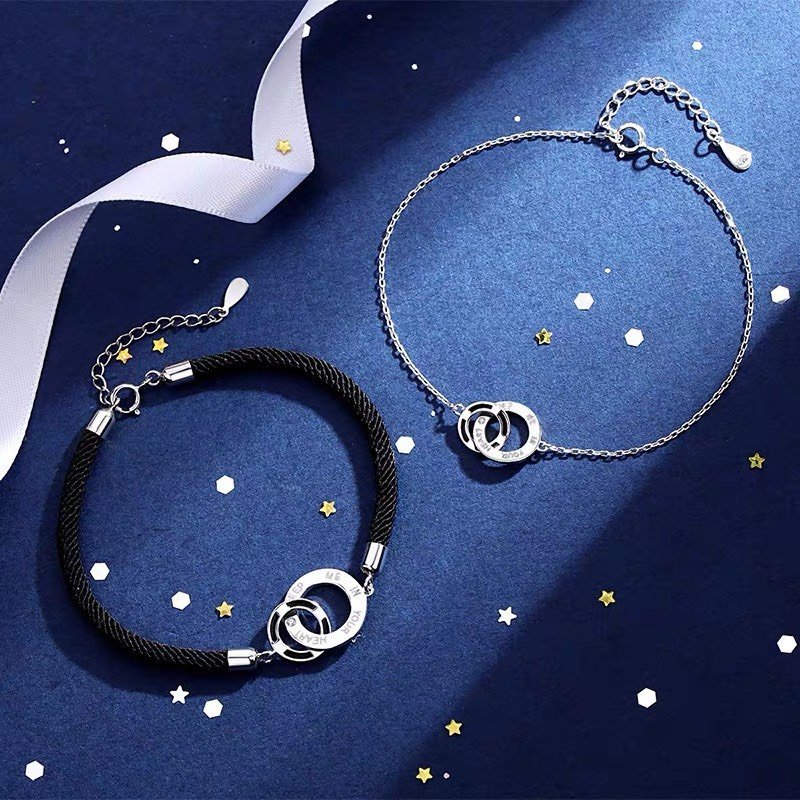 Vòng tay đôi MẬT KHẨU TÌNH YÊU kiểu mới hiện đại cho couple