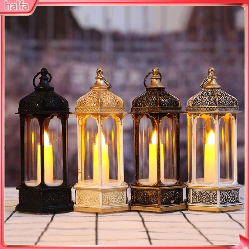 Đèn Nến Hình ngôi nhà, Đèn lục giác trang trí sân vườn, giáng sinh