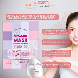 Mặt nạ giấy Lifting Repair dưỡng trắng nâng cơ Cosme Stem Cell Vitamin Mask Whitening