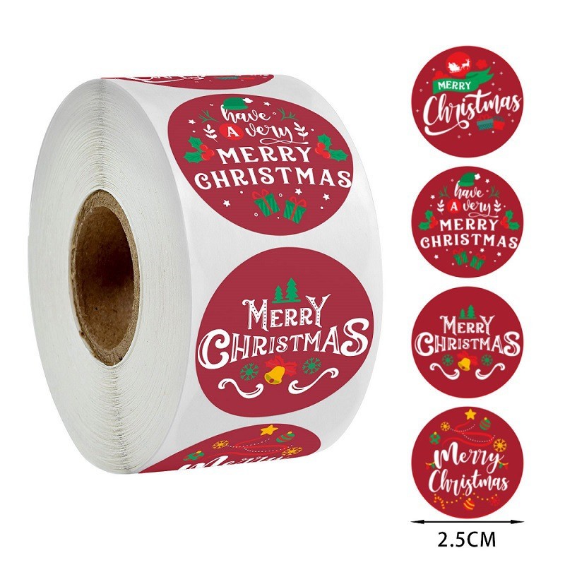 Sticker cuộn noel giáng sinh 500 chiếc
