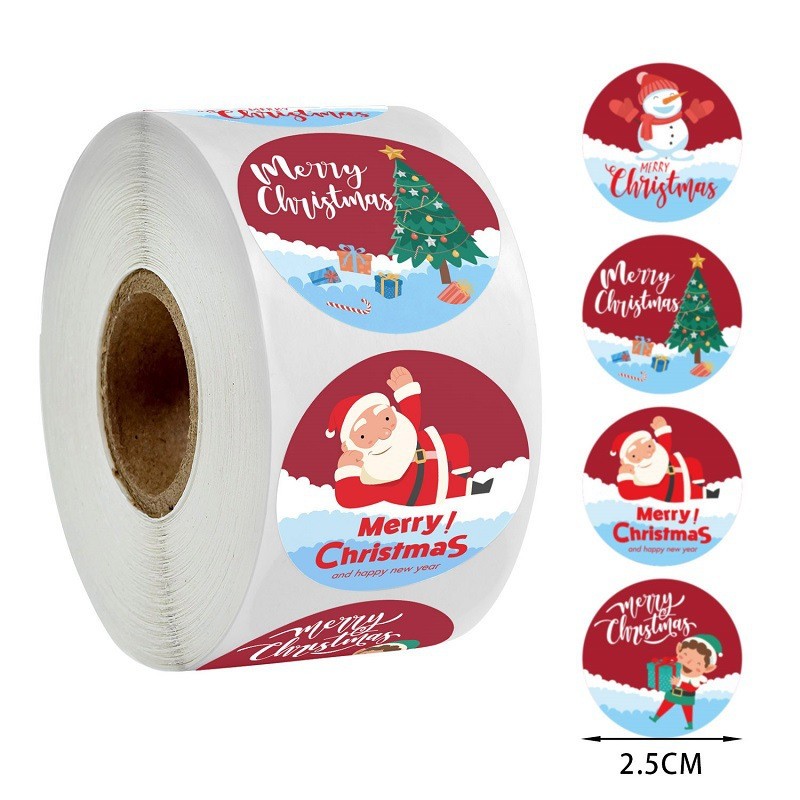 Sticker cuộn noel giáng sinh 500 chiếc