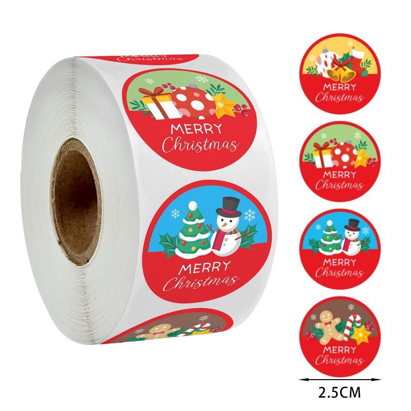 Sticker cuộn noel giáng sinh 500 chiếc
