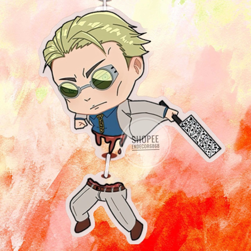 Móc khóa Gojo Satoru cụt nửa người, Geto Suguru cắt đôi đầu Anime Jujutsu kaisen Phụ kiện trang trí hot trend mới nhất