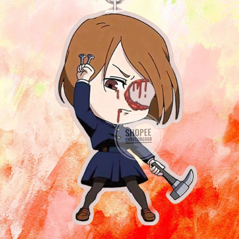Móc khóa Gojo Satoru cụt nửa người, Geto Suguru cắt đôi đầu Anime Jujutsu kaisen Phụ kiện trang trí hot trend mới nhất