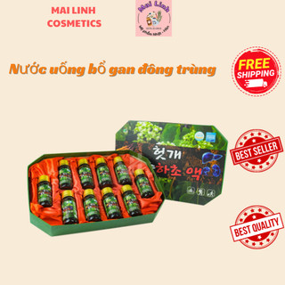 Nước uống bổ gan mát gan đông trùng well bio hovenia cordyceps drink